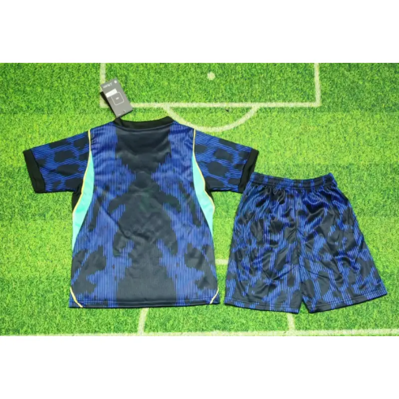 Camiseta Brasil 2ª Equipación Mundial 2026 Azul Niño Kit