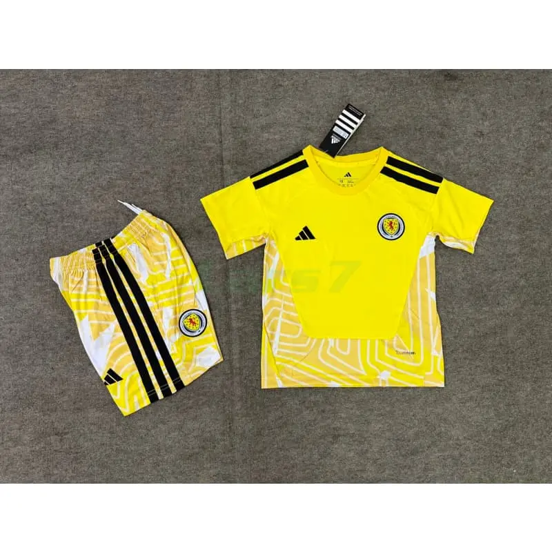 Camiseta de Portero Escocia 1ª Equipación Mundial 2026 Amarillo Niño Kit