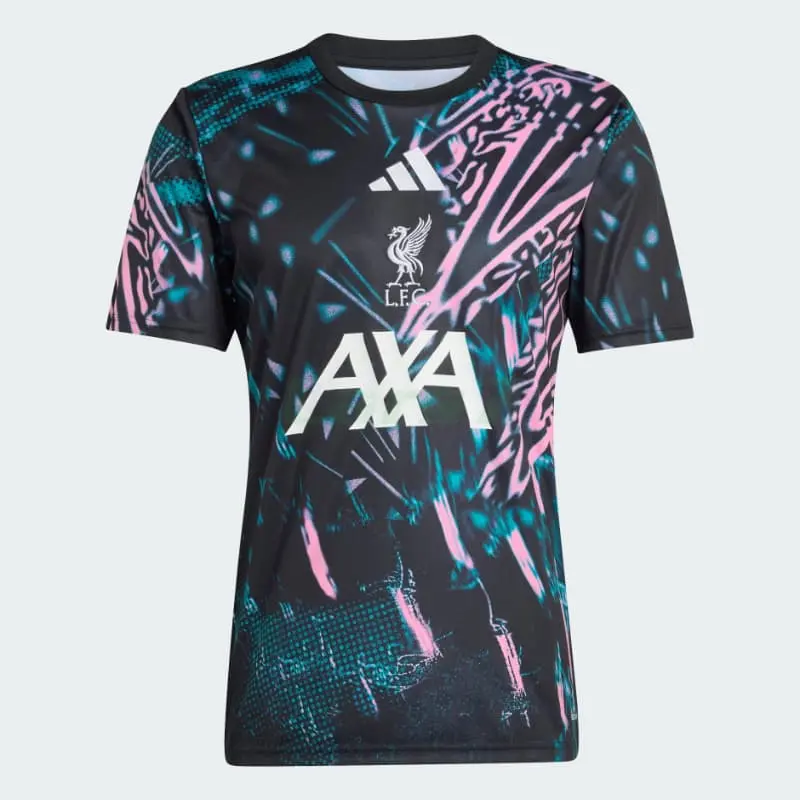 Camiseta Liverpool 2025/2026 Pre-Match Negro/Rosa/Azul