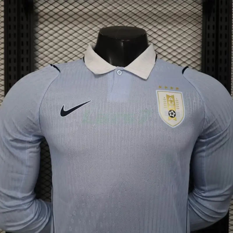 Camiseta Uruguay 1ª Equipación Mundial 2026 ML Azul Claro (EDICIÓN JUGADOR)