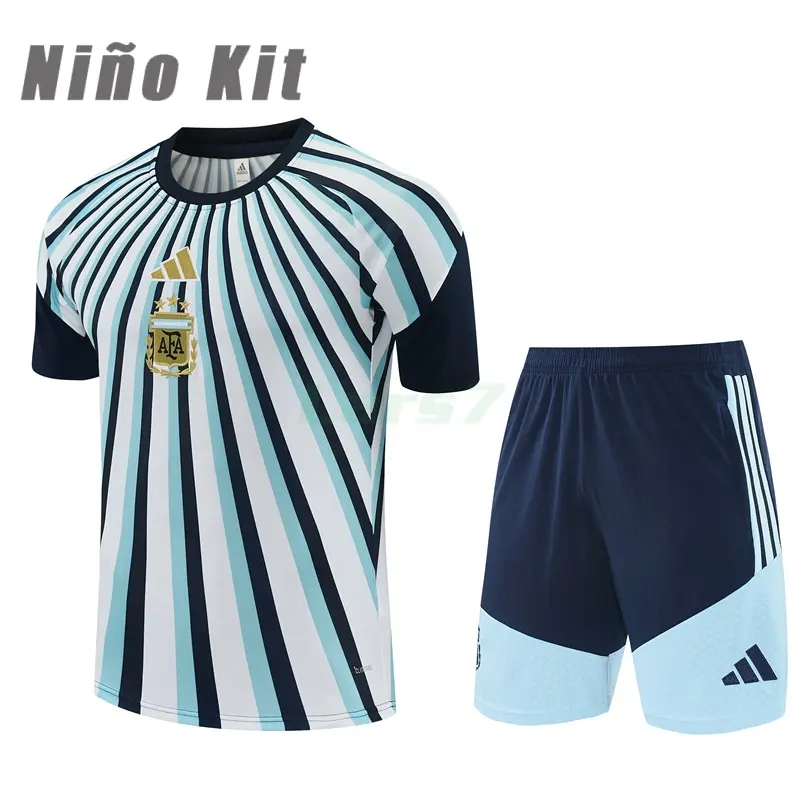 Camiseta de Entrenamiento Argentina 2026 Niño Kit Azul/Blanco	