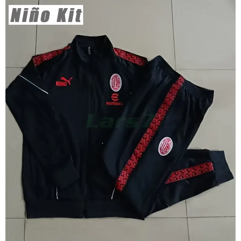 Chandal AC Milan 2025/2026 Niño Negro/Rojo