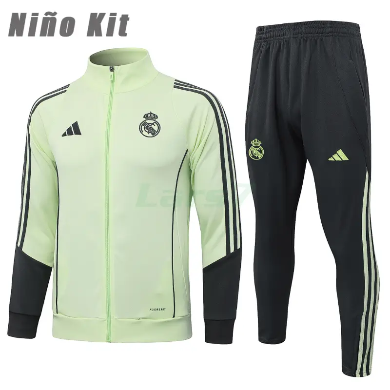 Chandal Real Madrid 2025/2026 Niño Verde Claro/Gris
