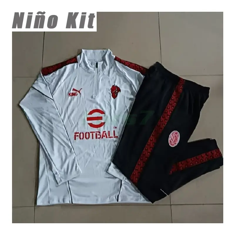 Sudadera De Entrenamiento AC Milan 2025/2026 Niño Blanco/Rojo