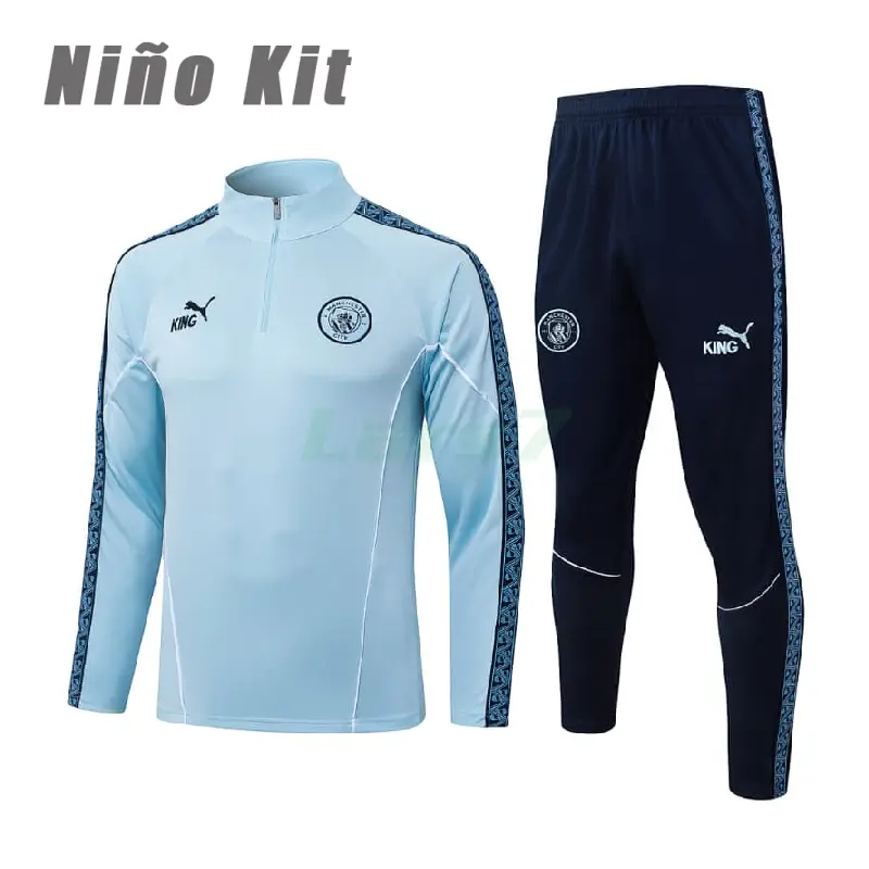 Sudadera De Entrenamiento Manchester City 2025/2026 Niño Kit Azul Claro