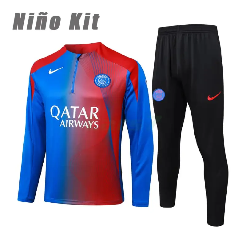 Sudadera De Entrenamiento PSG 2025/2026 Niño Kit Azul/Rojo