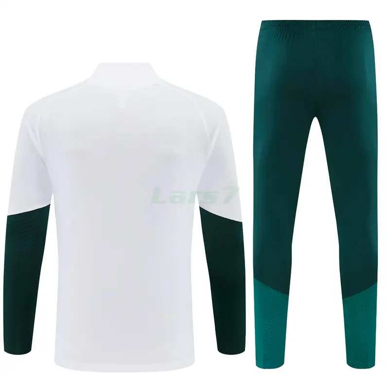 Sudadera De Entrenamiento Real Madrid 2026/2027 Niño Kit Blanco/Verde Oscuro	