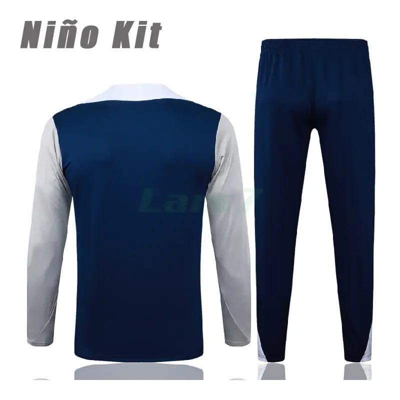 Sudadera De Entrenamiento Tottenham Hotspur 2025/2026 Niño Kit Azul Marino/Gris