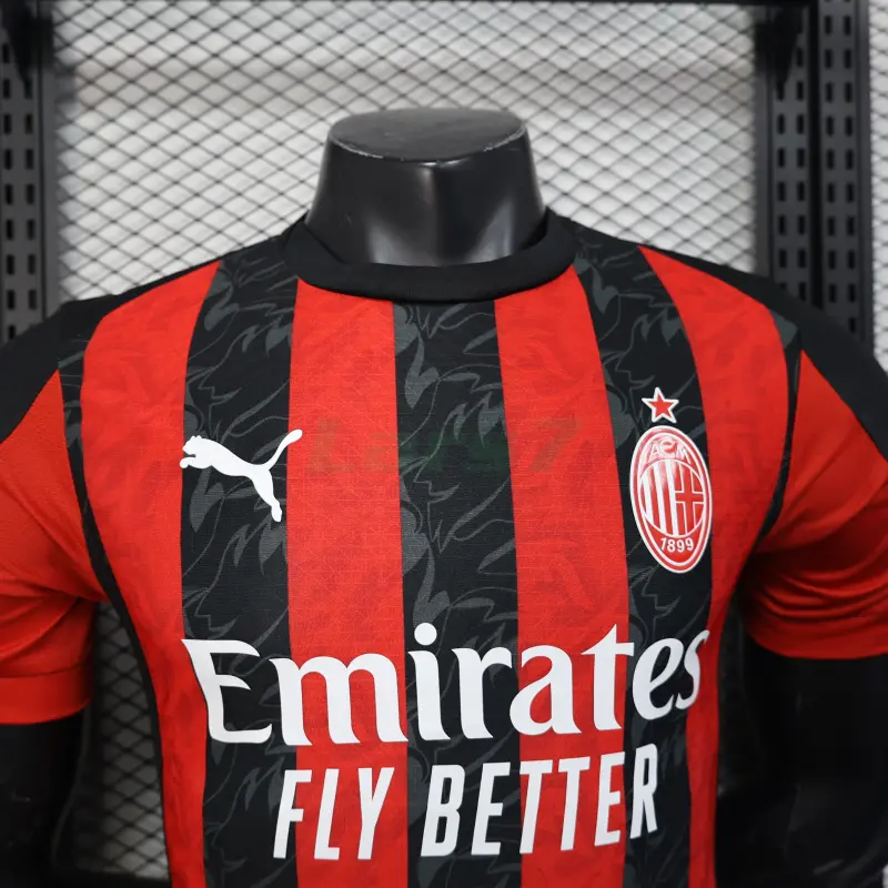 Camiseta AC Milan 1ª Equipación 2025/2026 Rojo/Negro (EDICIÓN JUGADOR)