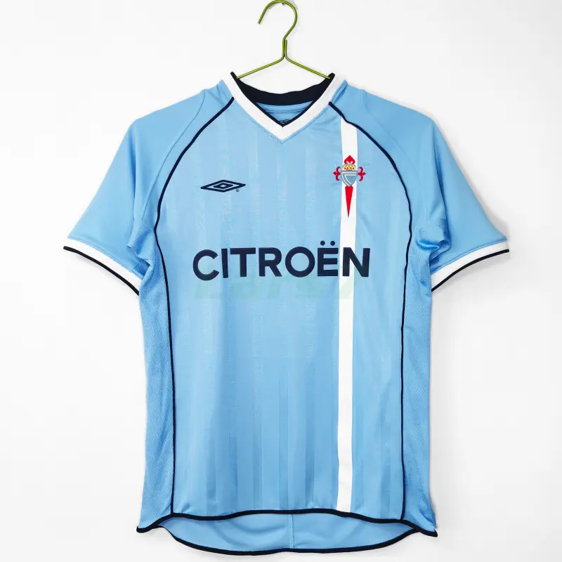 Camiseta Celta De Vigo 1ª Equipación Retro 2001/02 Azul Claro