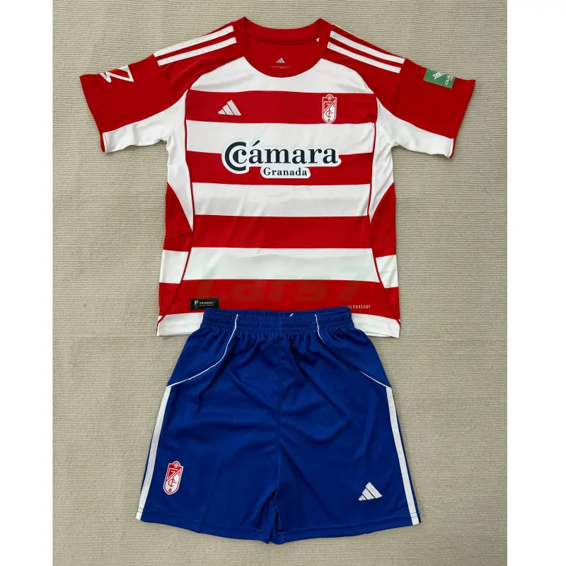 Camiseta Granada 1ª Equipación 2025/2026 Niño Kit con Parche La Liga