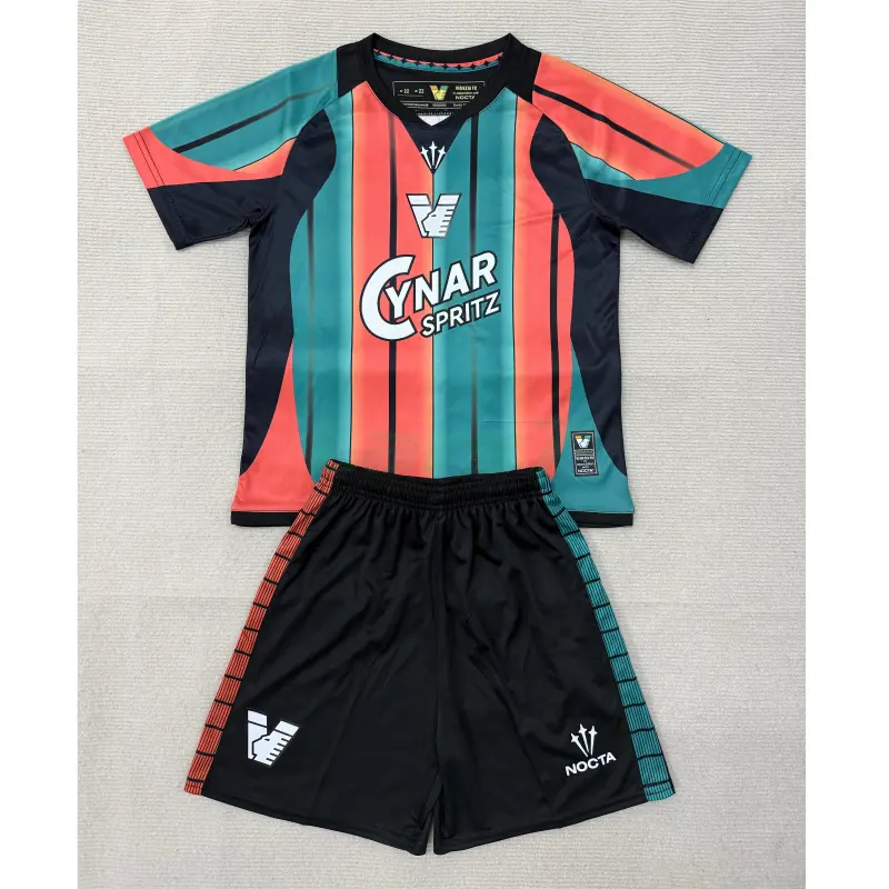 Camiseta Venezia FC 3ª Equipación 2025/2026 Naranja/Verde/Negro Niño Kit