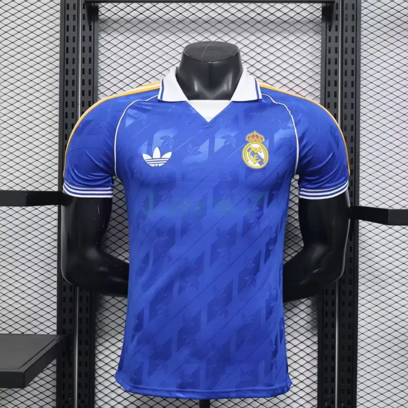 Camiseta Real Madrid 2025/26 Azul Marino Versión Retro (EDICIÓN JUGADOR)