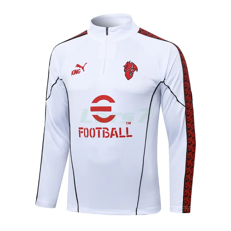 Sudadera De Entrenamiento AC Milan 2025/2026 Blanco/Rojo