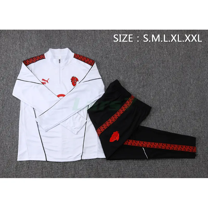 Sudadera De Entrenamiento AC Milan 2025/2026 Kit Blanco/Rojo