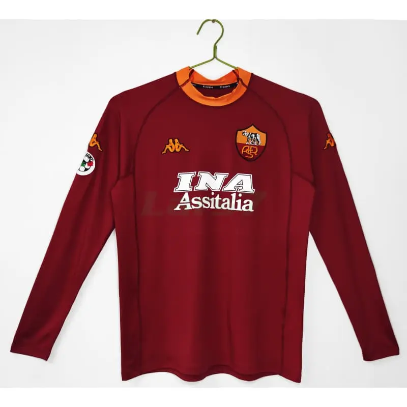 Camiseta AS Roma 1ª Equipación Retro 2000/2001 ML Rojo