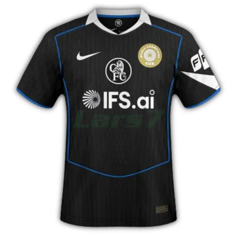 Camiseta Chelsea 3ª Equipación 2025/2026 Negro con Parche World Champions