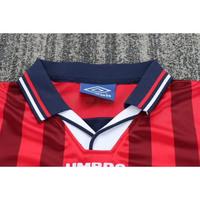 Camiseta Inglaterra 2ª Equipación Retro 1998 Rojo/Azul Niño Kit