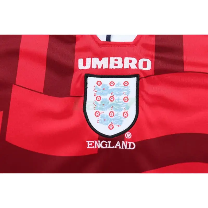 Camiseta Inglaterra 2ª Equipación Retro 1998 Rojo/Azul Niño Kit