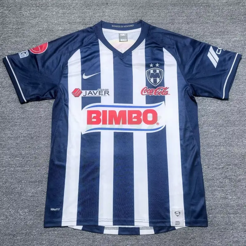 Camiseta Monterrey 1ª Equipación Retro 2008 Azul Marino/Blanco