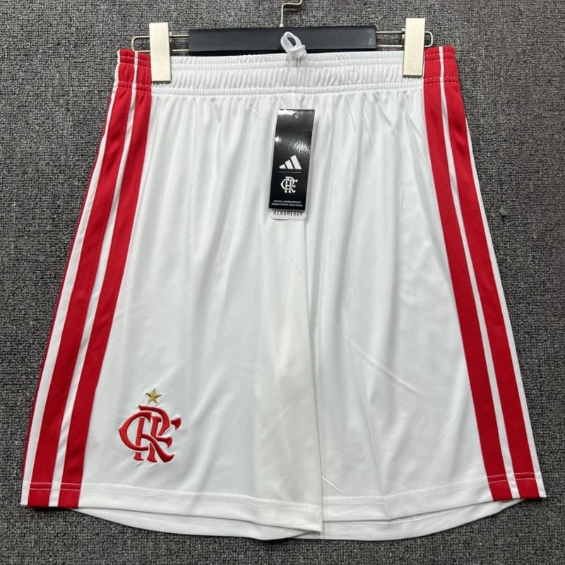 Pantalón Corto Flamengo 1ª Equipación 2026/2027 Blanco/Rojo