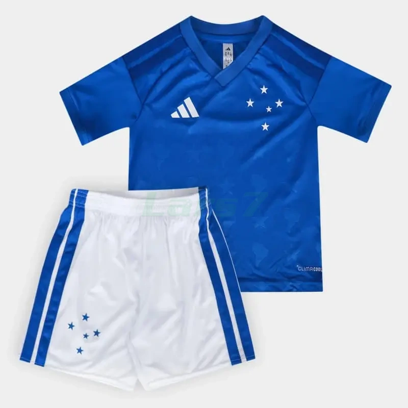 Camiseta Cruzeiro 1ª Equipación 2026/2027 Azul/Blanco Niño Kit