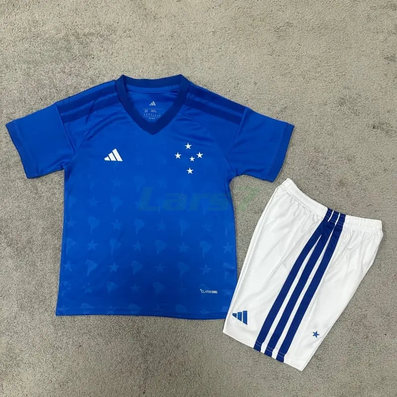 Camiseta Cruzeiro 1ª Equipación 2026/2027 Azul/Blanco Niño Kit