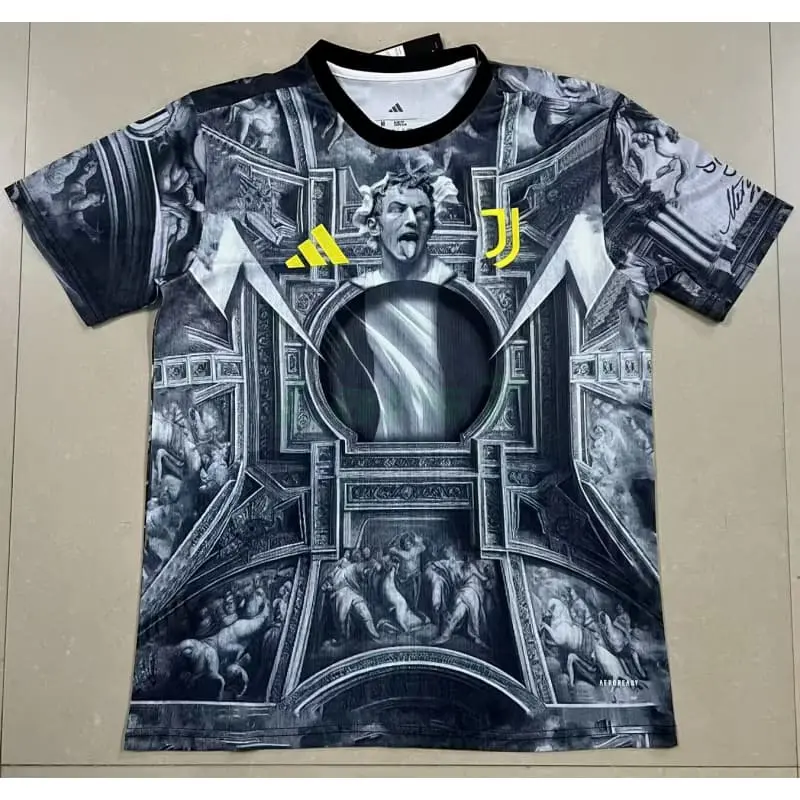 Camiseta Juventus 2025/2026 Pre-Match Gris/Negro
