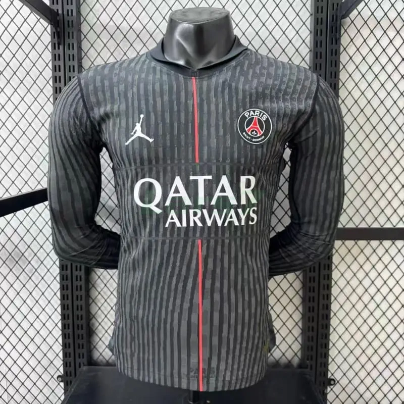 Camiseta PSG 4ª Equipación 2025/2026 ML Negro (EDICIÓN JUGADOR)