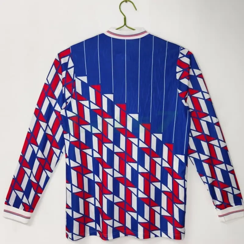 Camiseta Ajax 2ª Equipación Retro 1989/90 ML Azul/Rojo