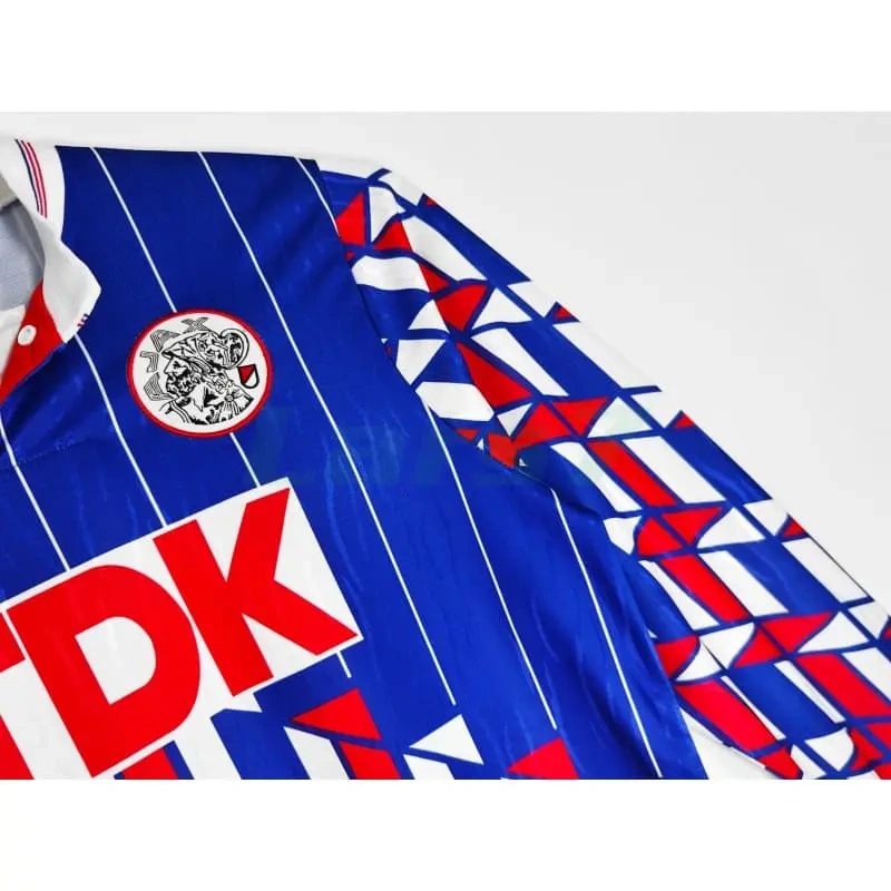 Camiseta Ajax 2ª Equipación Retro 1989/90 ML Azul/Rojo