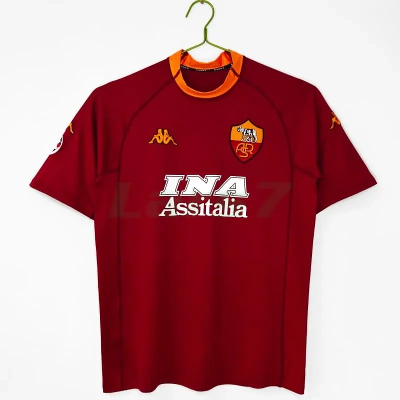 Camiseta AS Roma 1ª Equipación 2000/01 Retro Rojo