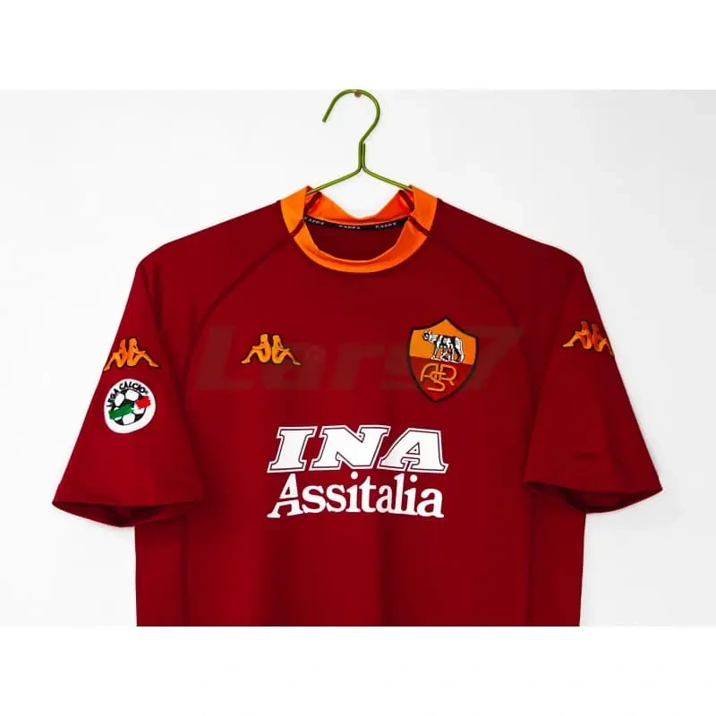 Camiseta AS Roma 1ª Equipación 2000/01 Retro Rojo