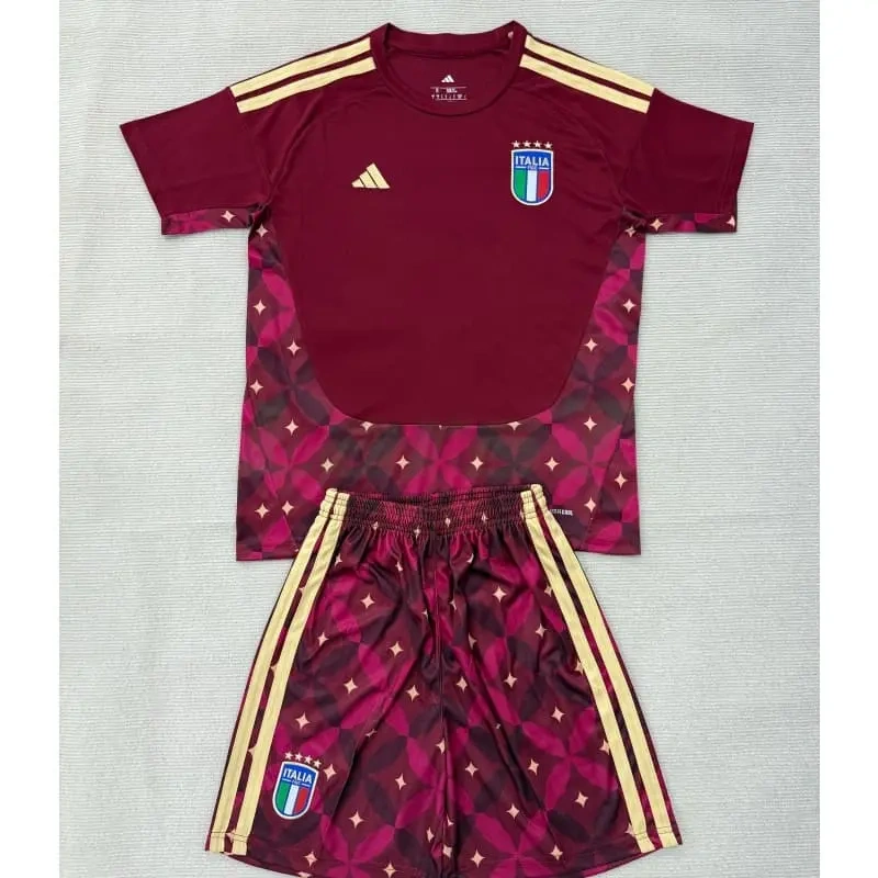 Camiseta de Portero Italia 1ª Equipación Mundial 2026 Alazana Niño Kit