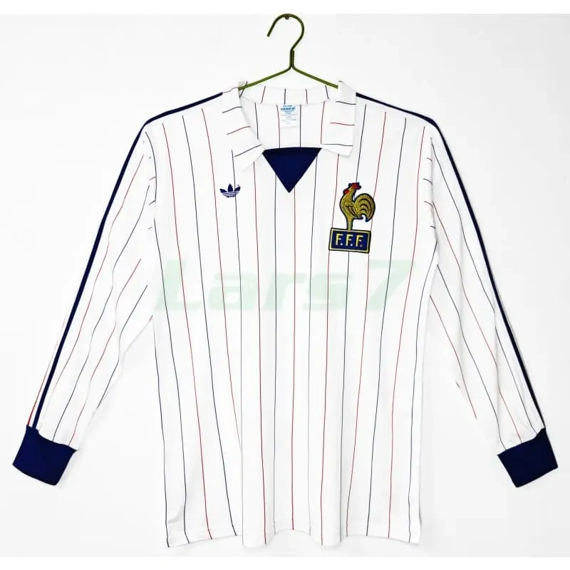 Camiseta Francia 2ª Equipación Retro 1980/82 ML Blanco