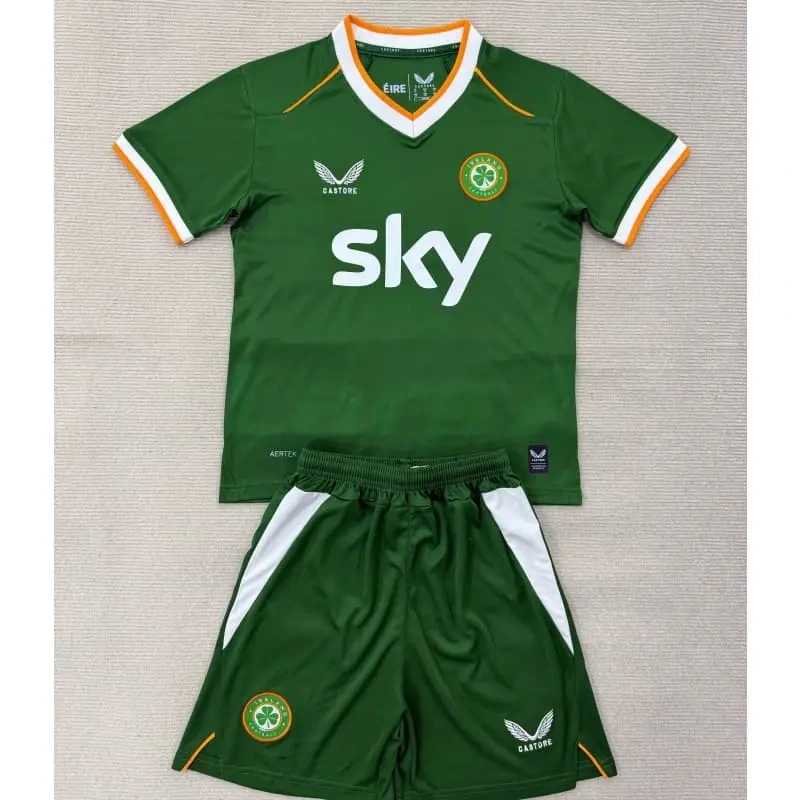 Camiseta Irland 1ª Equipación Mundial 2026 Verde/Blanco Niño Kit