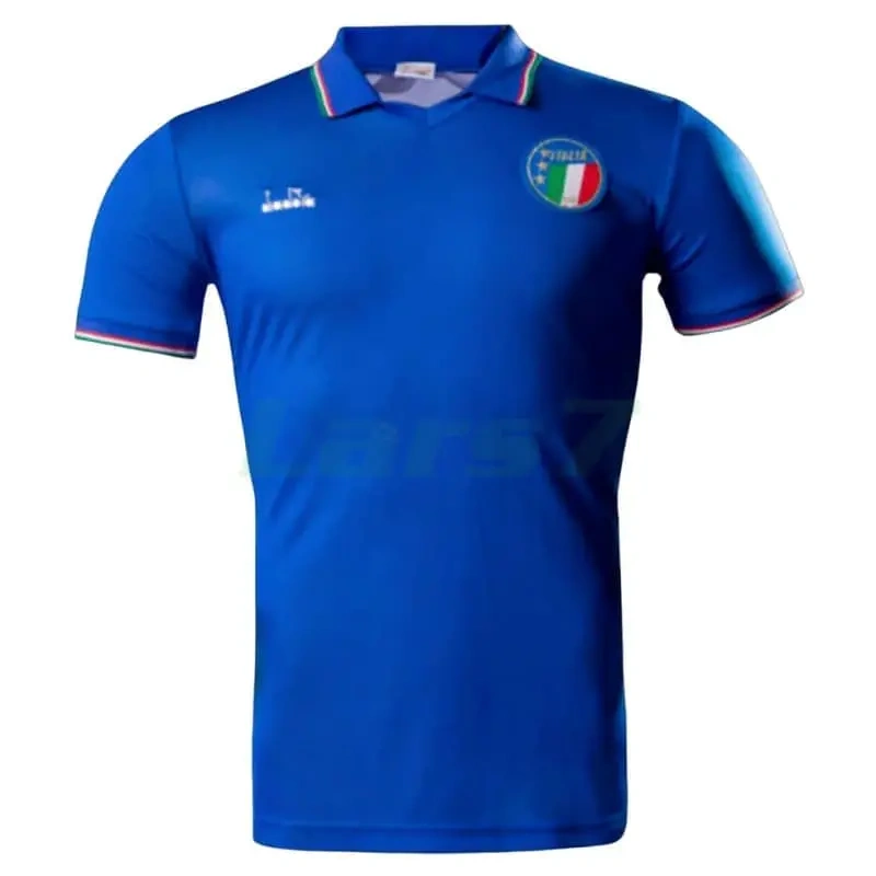 Camiseta Italia 1ª Equipación Retro 1990 Azul