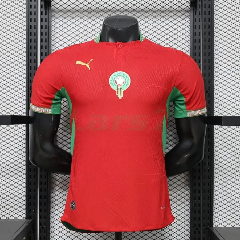Camiseta Marruecos 1ª Equipación Mundial 2026 Rojo (EDICIÓN JUGADOR)