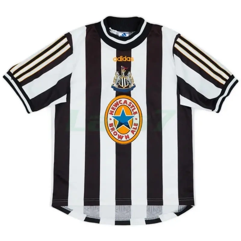 Camiseta Newcastle United 1ª Equipación Retro 1997/99 Negro/Blanco