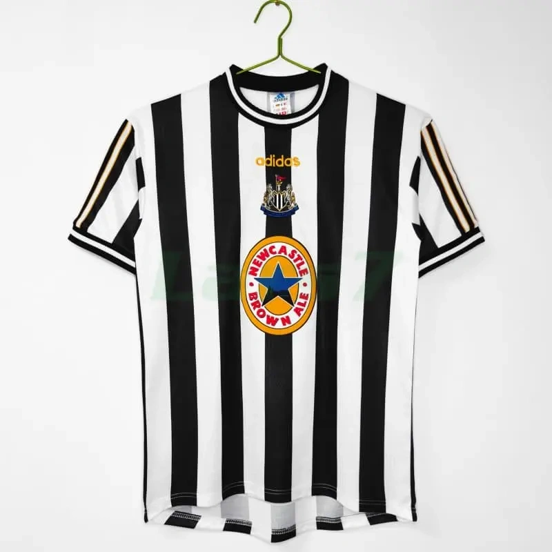 Camiseta Newcastle United 1ª Equipación Retro 1997/99 Negro/Blanco