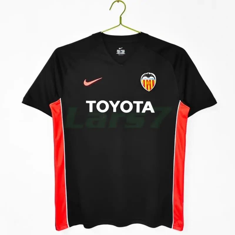 Camiseta Valencia 2ª Equipación Retro 2006/07 Negro