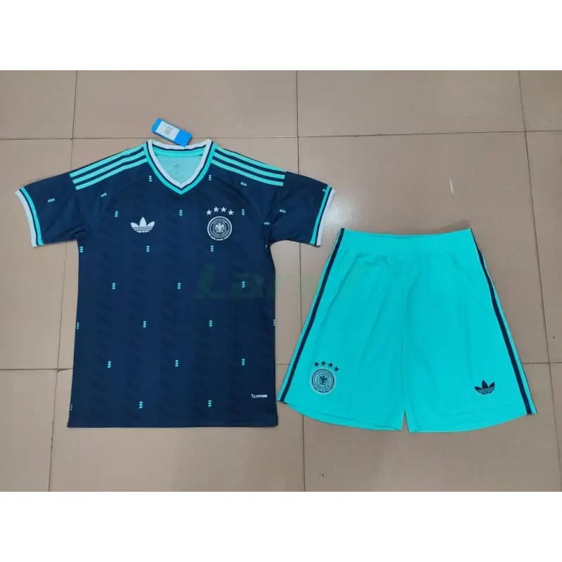 Camiseta Alemania 2ª Equipación Mundial 2026 Azul Niño Kit