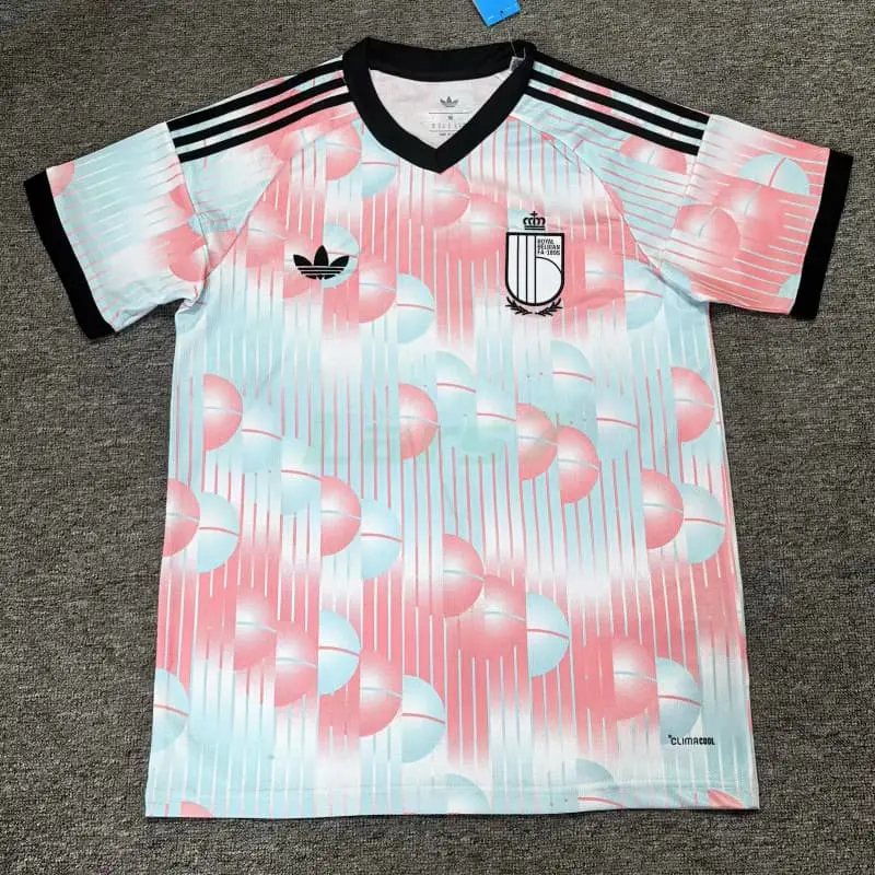 Camiseta Bélgica 2ª Equipación Mundial 2026 Rosa/Azul Claro