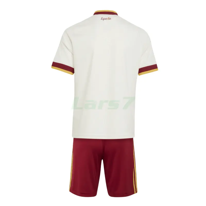 Camiseta España 2ª Equipación Mundial 2026 Blanco/Rojo Niño Kit