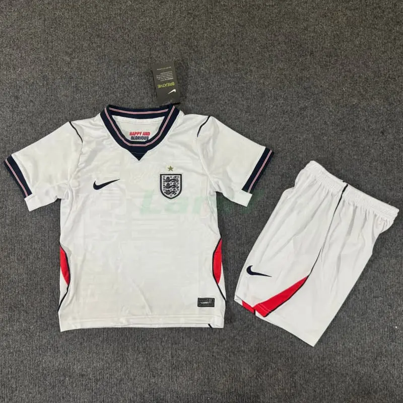 Camiseta Inglaterra 1ª Equipación Mundial 2026 Blanco Niño Kit