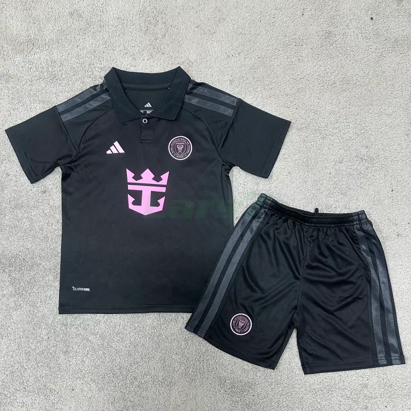 Camiseta Inter Miami 2ª Equipación 2026/2027 Negro/Rosa Niño Kit