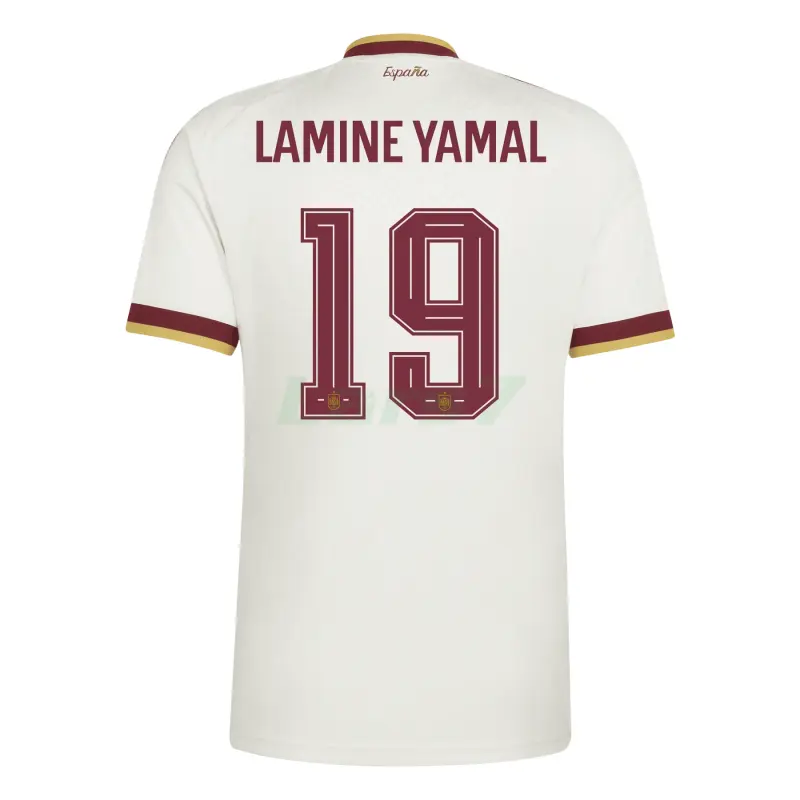 Camiseta Lamine Yamal 19 España 2ª Equipación Mundial 2026 Blanco/Rojo