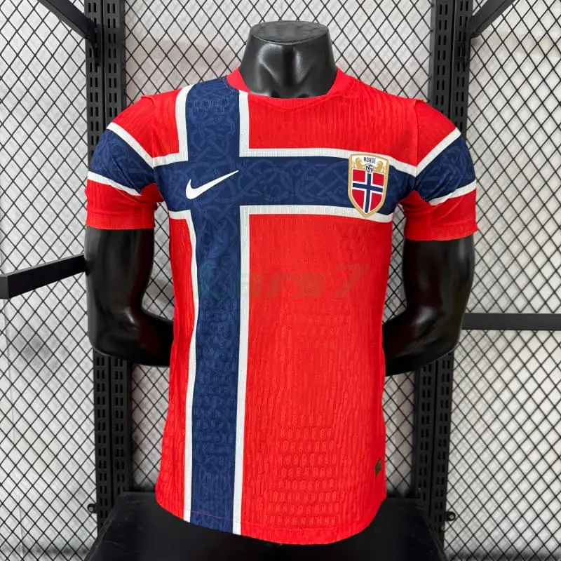 Camiseta Noruega 1ª Equipación Mundial 2026 Rojo/Azul (EDICIÓN JUGADOR)