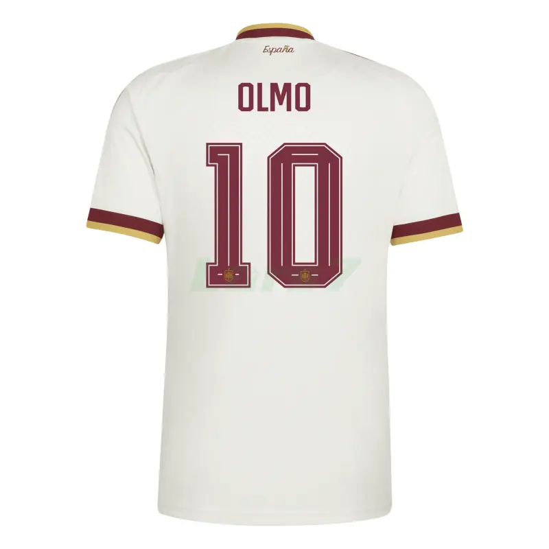 Camiseta Olmo 10 España 2ª Equipación Mundial 2026 Blanco/Rojo