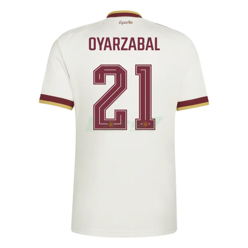 Camiseta Oyarzabal 21 España 2ª Equipación Mundial 2026 Blanco/Rojo